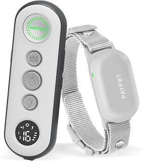 PATPET 2 in 1 Dog Training Collar with 3 Safe Training Modes, Rechargeable IPX7 Waterproof Shock Collar with Remote, 3000 Ft Control Perfect for Small Dogs(5-100lbs) - Electric Dog Barking Collar