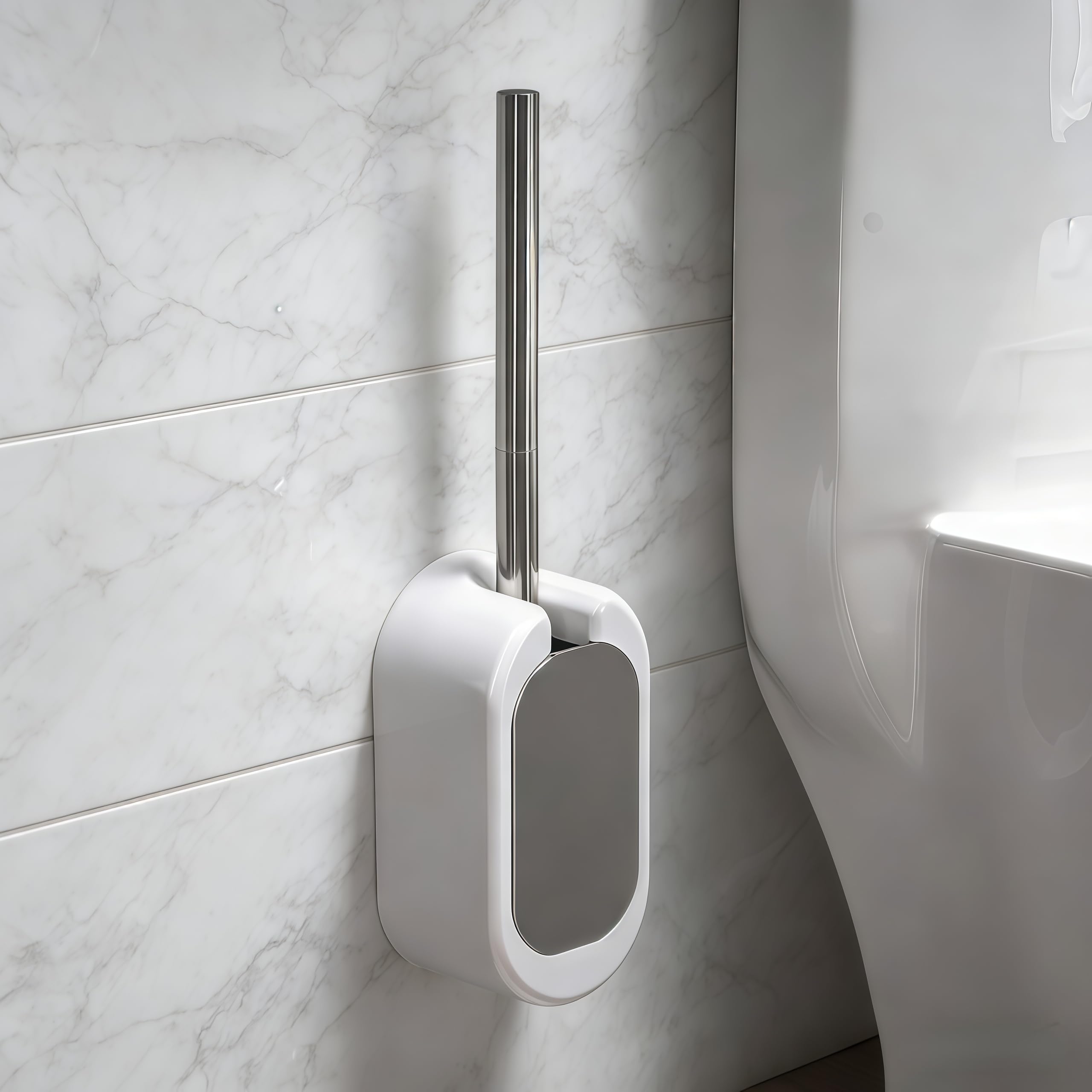 Set scopino for WC in ABS e acciaio inox