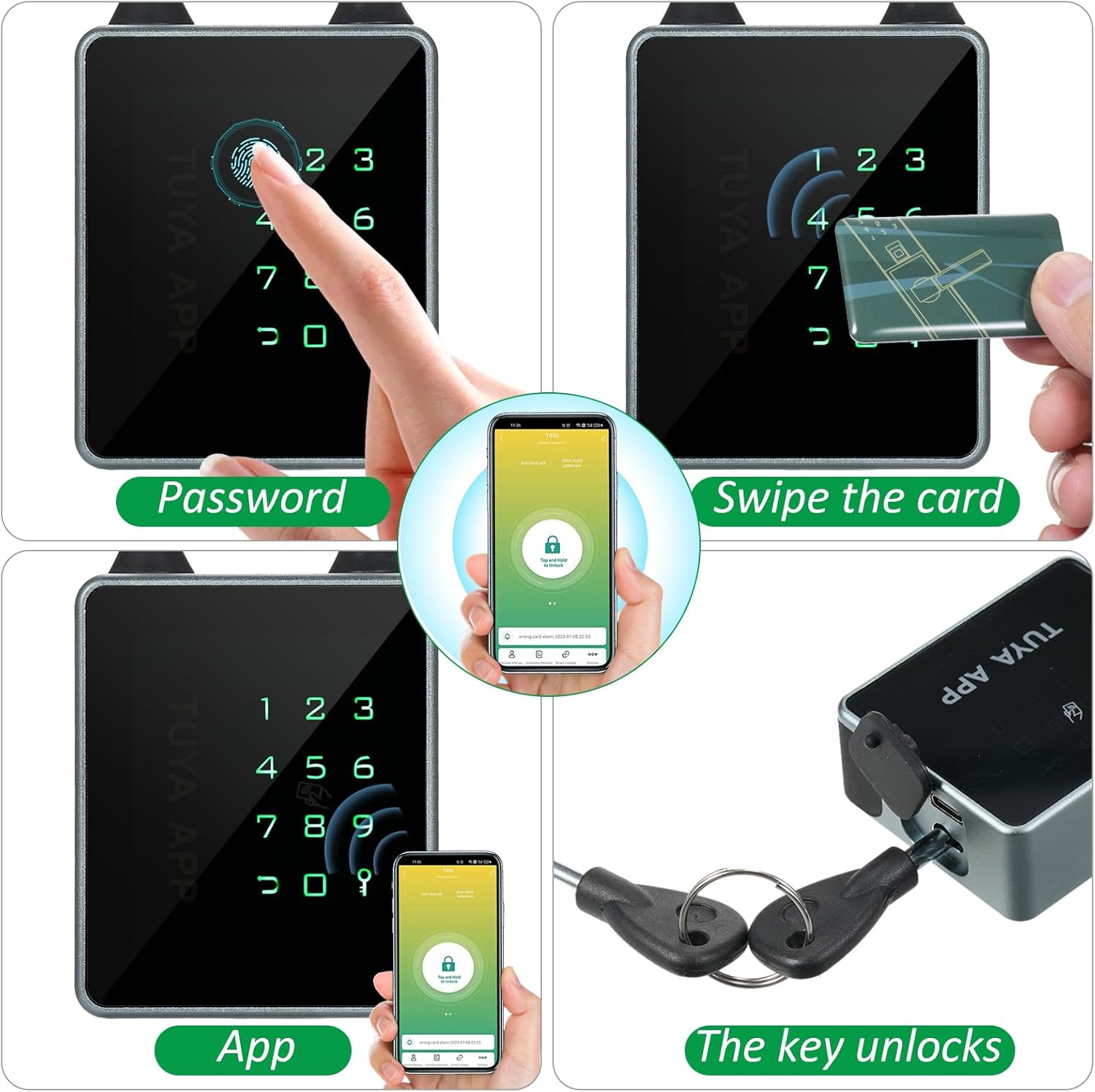 Smart Padlock BT Keypad Smart Lock Entry Front Door Lock Combination Lock Water Resistant APP Enabled for Home Gate Gym Outdoor School Bike Locker Storage Unit