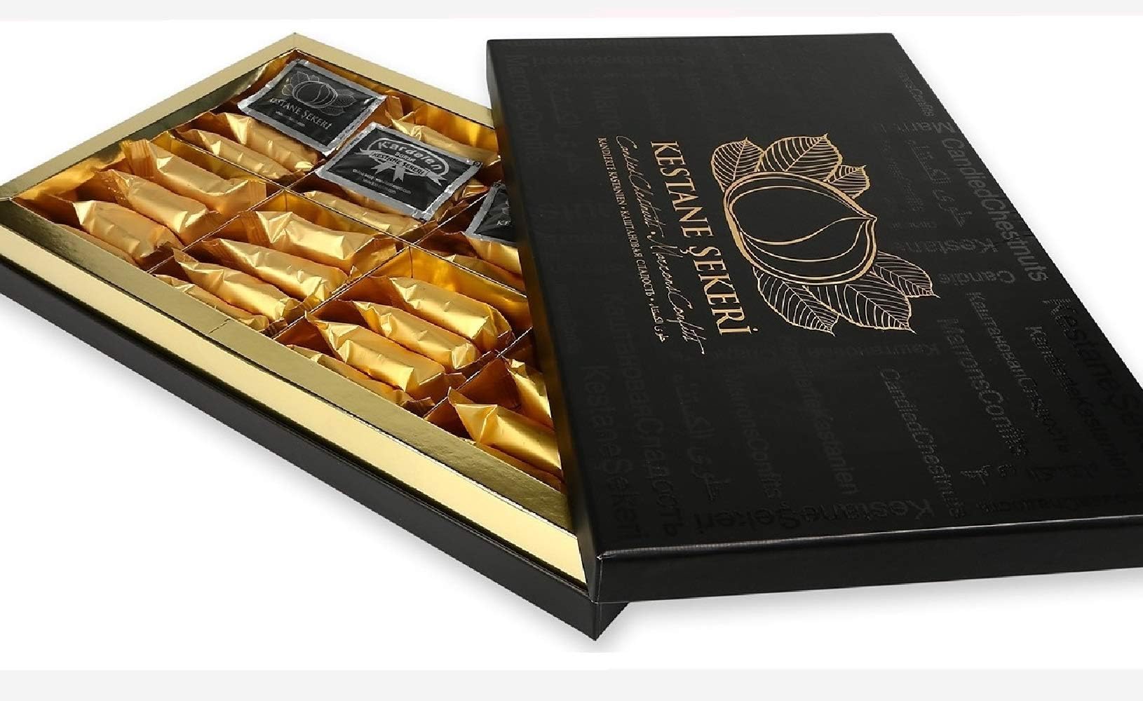 KARDELEN Maxi size Chestnut Candy 820 Gram 32 Pcs Premium Candied Chestnut Gift Box, Chistmas Holiday Gift Him & Her Cookie Gifts, Thanksgiving Birthday Get Well Idea