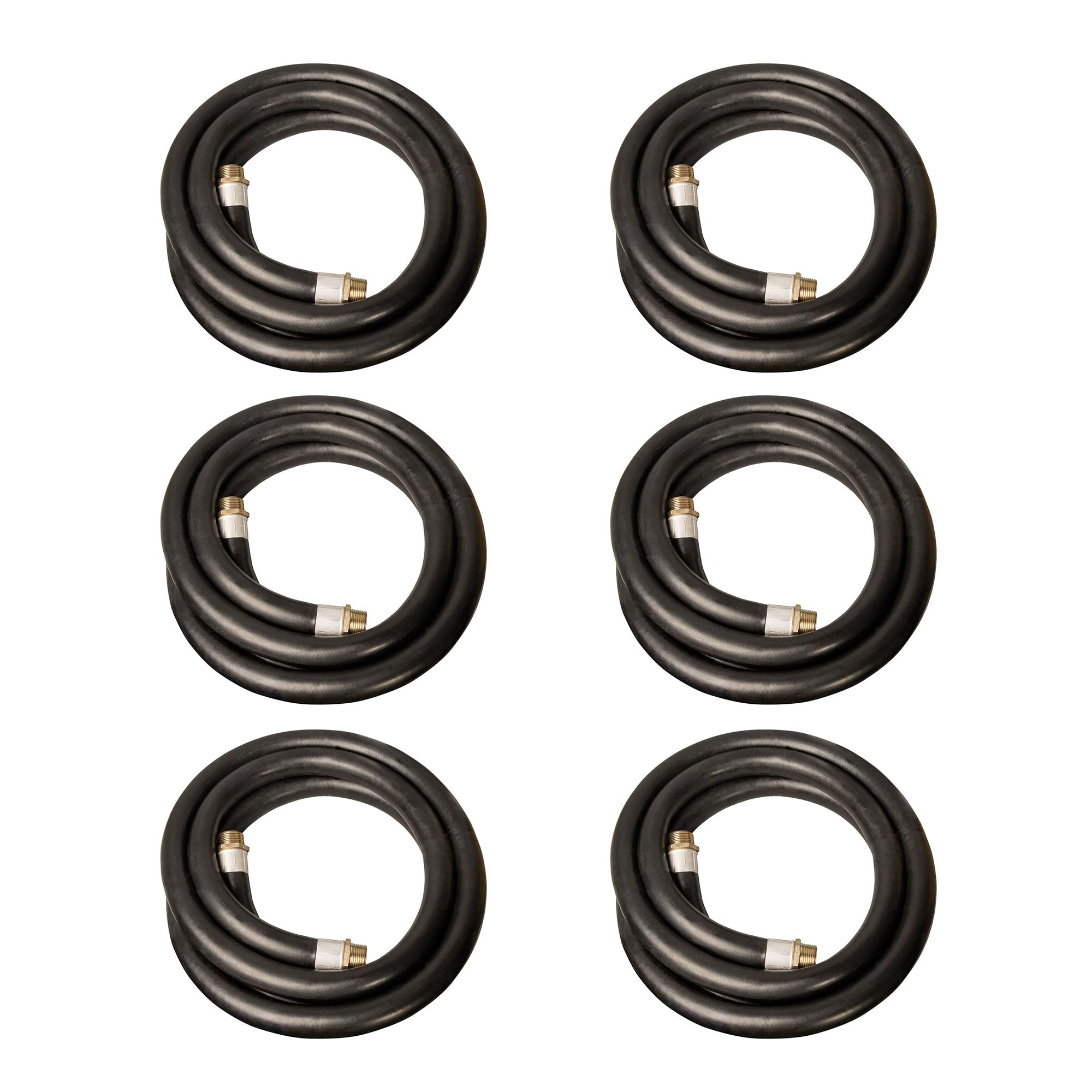 Apache 98108455 3/4 Inch Diameter 12 Foot Length 60 PSI Farm Fuel Gasoline Oil Diesel Tractor Transfer Hoses, Black (6 Pack)
