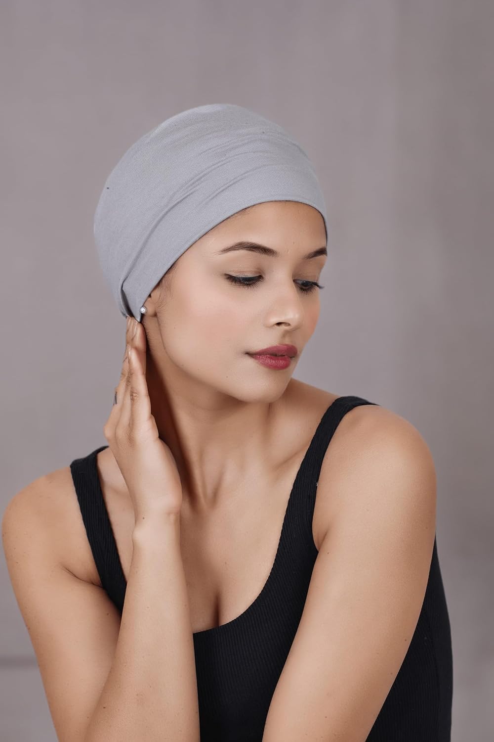 Chemo Hats Solid Sleep Cap Women's Bamboo Soft Headwear Cancer Cap Chemo Headwear Women - Image 10