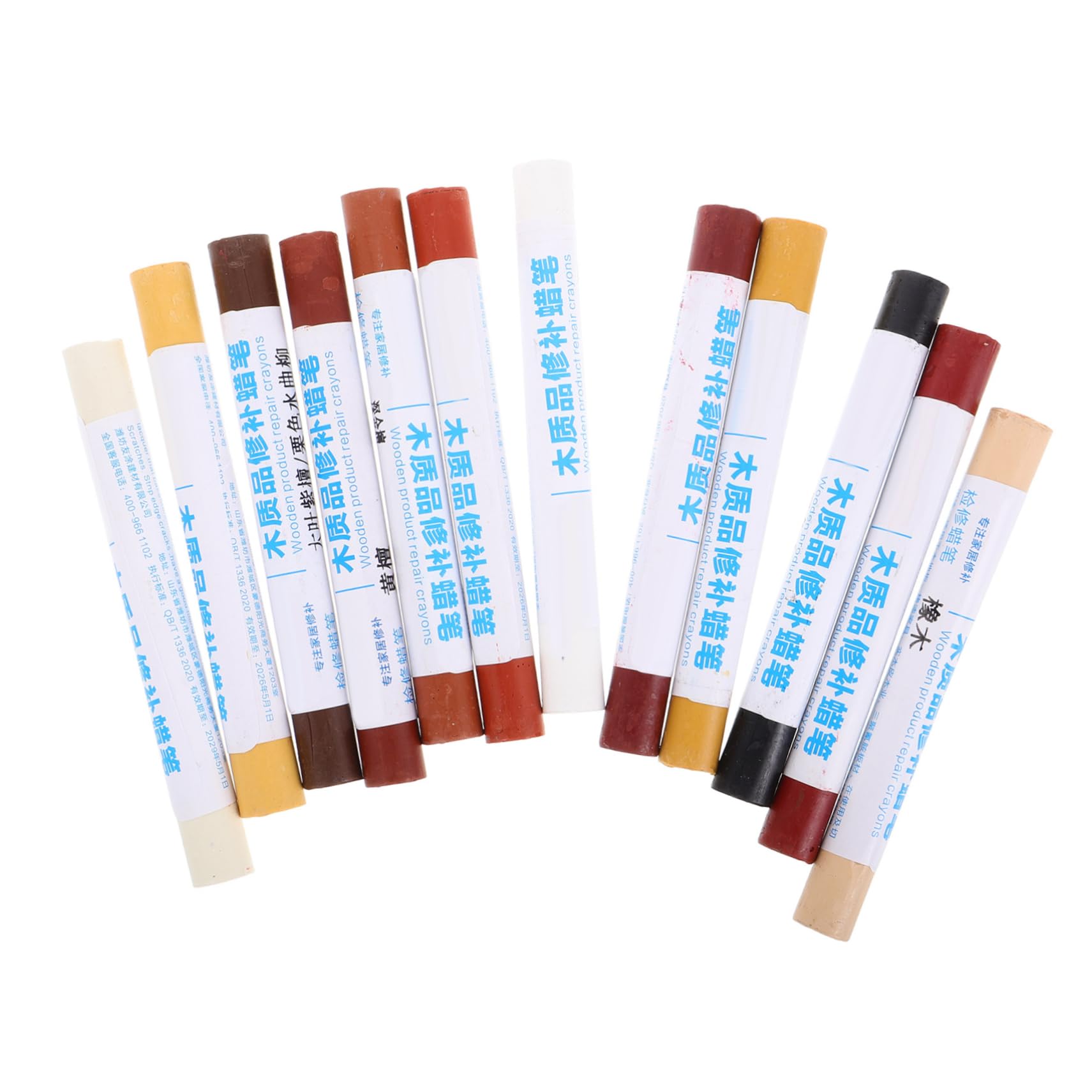 OSALADI 12Pcs Furniture Repair Wax Stick Scratch Repair Paste for Hardwood Laminate Vinyl Floors Furniture Refinishing Products for Stains and Scratches Easy to Use Wax