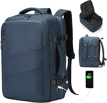 Travel Backpack,Expandable Carry on Daypack Personal Item Bag