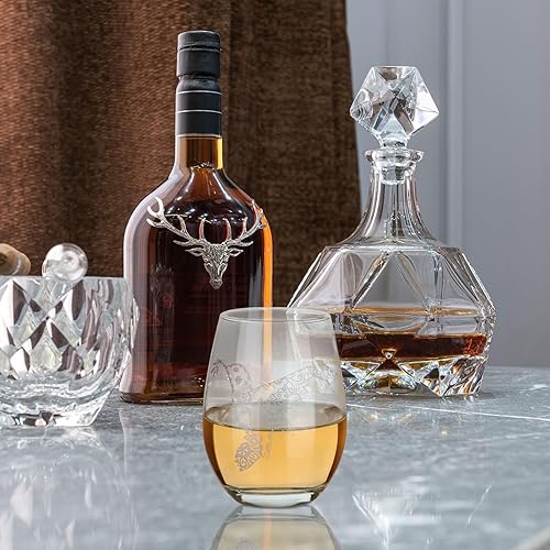 Miniatura 3 de Geiserailie Copa de vino sin tallo de colibrí, vidrio sin tallo, rama de Navidad, taza de té, exquisitos regalos para mujeres, amigos y hombres,