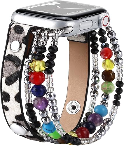 BOKIIWAY Correa de reloj de piedra con cuentas compatible con Apple Watch de 1.496 in1.575 in1.614 in1.654 in1.732 in1.772 in1.929 in  Correa de disponible en Yaxa Peru