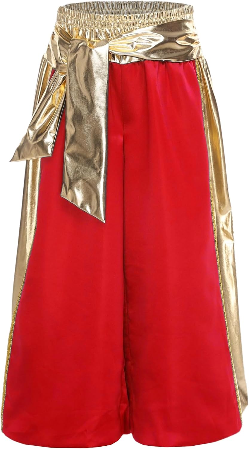 Little Big Boys Middle Eastern Dance Trousers Elastic Waist Loose Leg Arabian Prince Pants