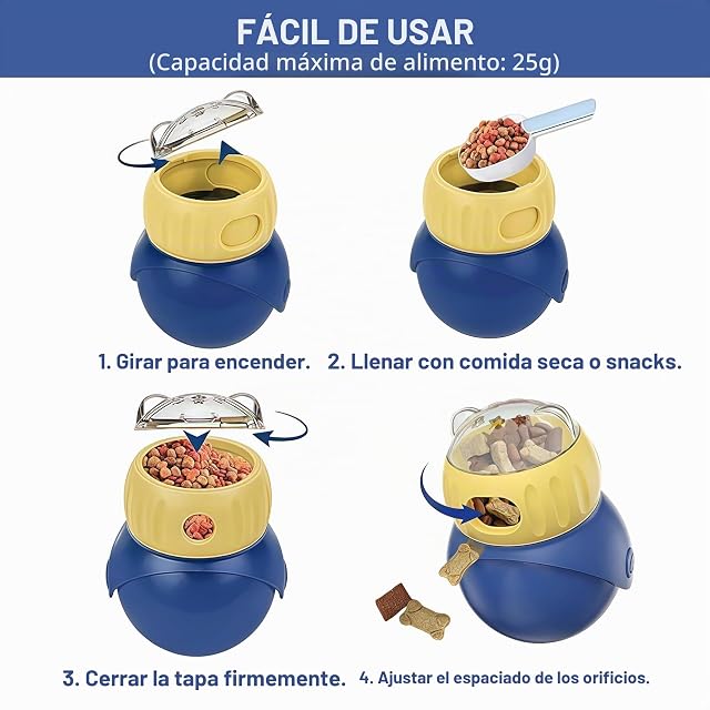 Foto 4 de 7 de Zuuyye - Juguete interactivo para gatos con dispensador de premios ajustable. Rompecabezas de inteligencia…