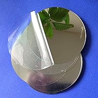 BIGIMALL Silver Mirror Acrylic For Painting, Art, Craft Diy|Circle|2Mm|6 Inch X 6 Inch|Pack of 4|Plexiglass|, Round,...
