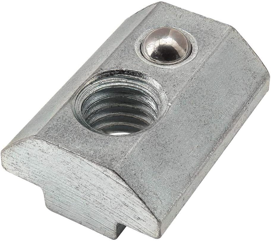13053, 15 40 Series M8 x 1.25 Self Aligning Slide in T-Nut Ball Spring (10 Pack)