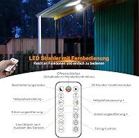 MEIKEE 60W LED Reflektor Mozgásérzékelővel - 5200 Lumen Távirányítós Kültéri Lámpa, IP66 Vízálló, Időzíthető, Fényerő Szabályozható, Fekete 4