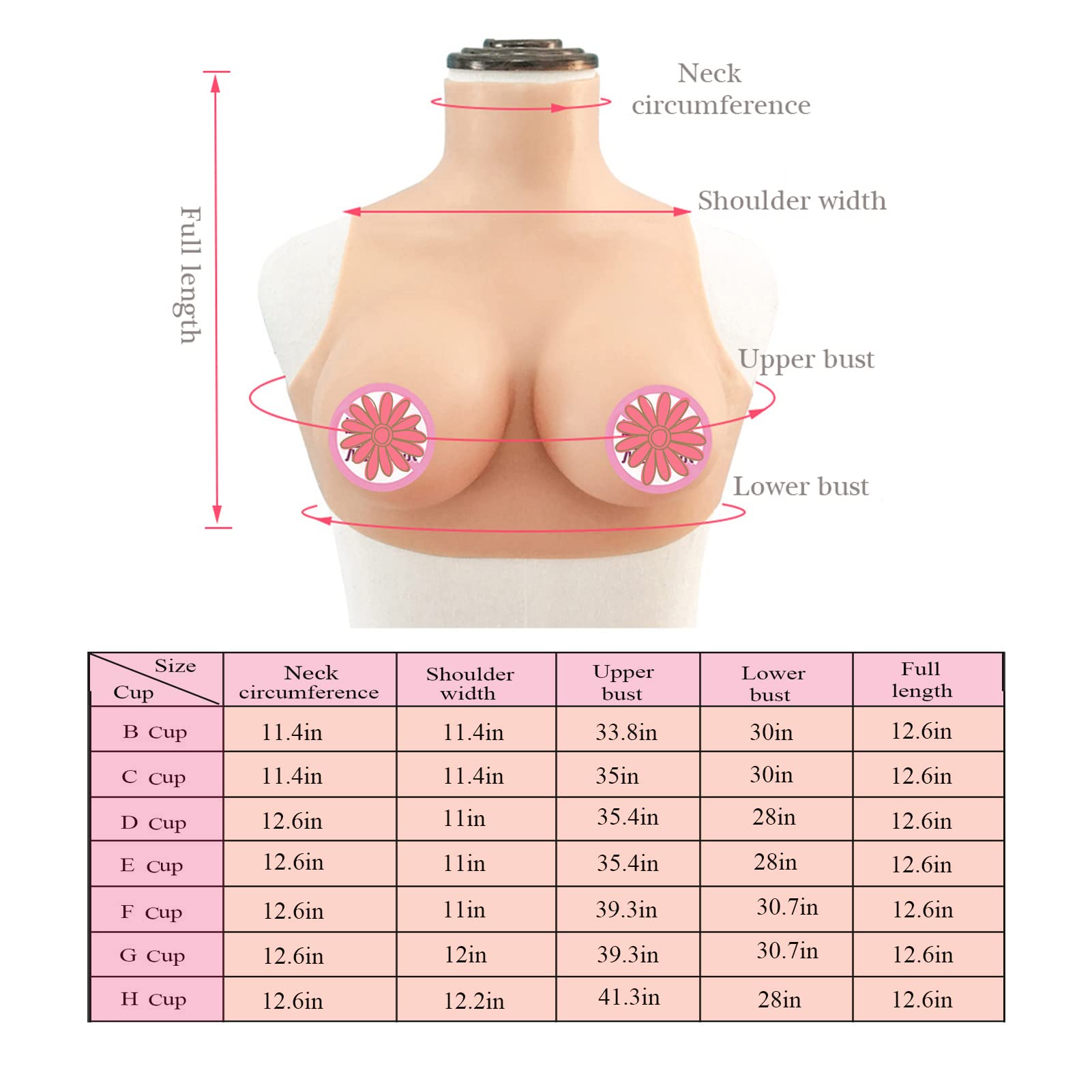 Prothèse Poitrine En Silicone Pour Crossdressing/Drag - Taille XL - Blanche - Neuf Avec Étiquettes