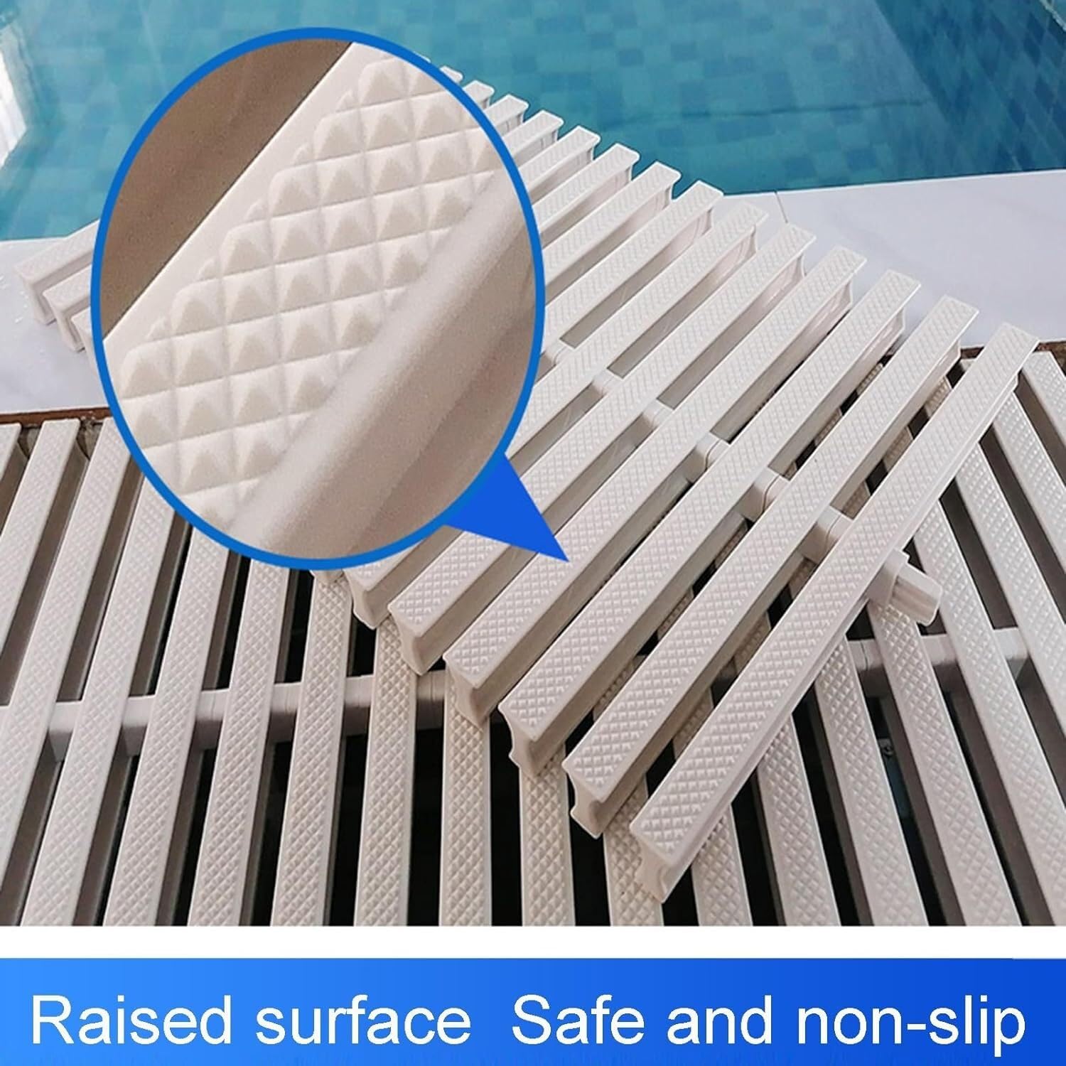 Genérico Rejilla de Drenaje Blanca para Piscina de 7,1 Pulgadas - 4 Unidades para jardín y Entrada de vehículos, Duradera, fácil de Instalar, Evita la acumulación de Hojas y residuos, Ideal para Sol