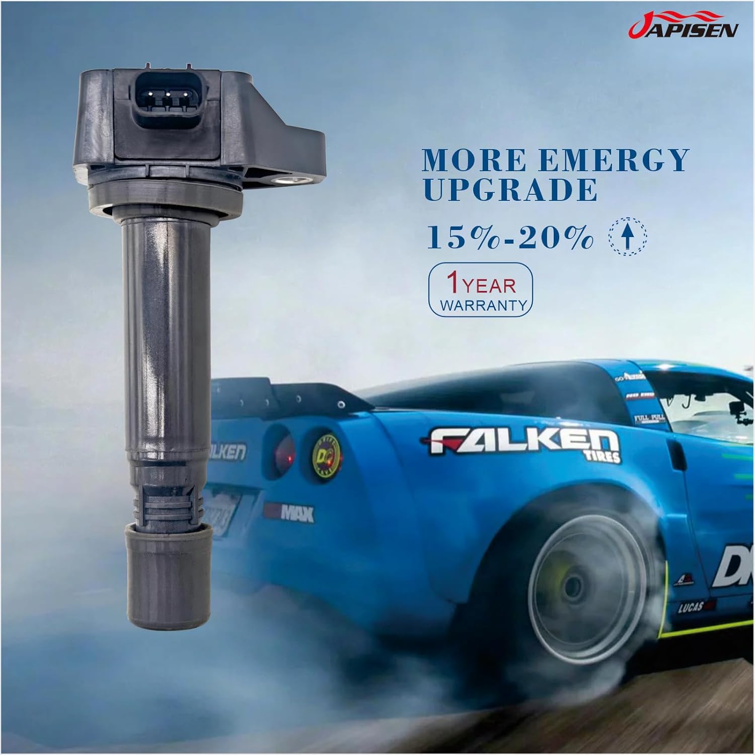 Ignition Coil Pack Set of 4 -Replaces UF582 fit for Honda for Civic 1.8L 2006-2011 for Honda for Civic 1.3L 2006-2011, 30520-PAA-305 30520-RNA-A01