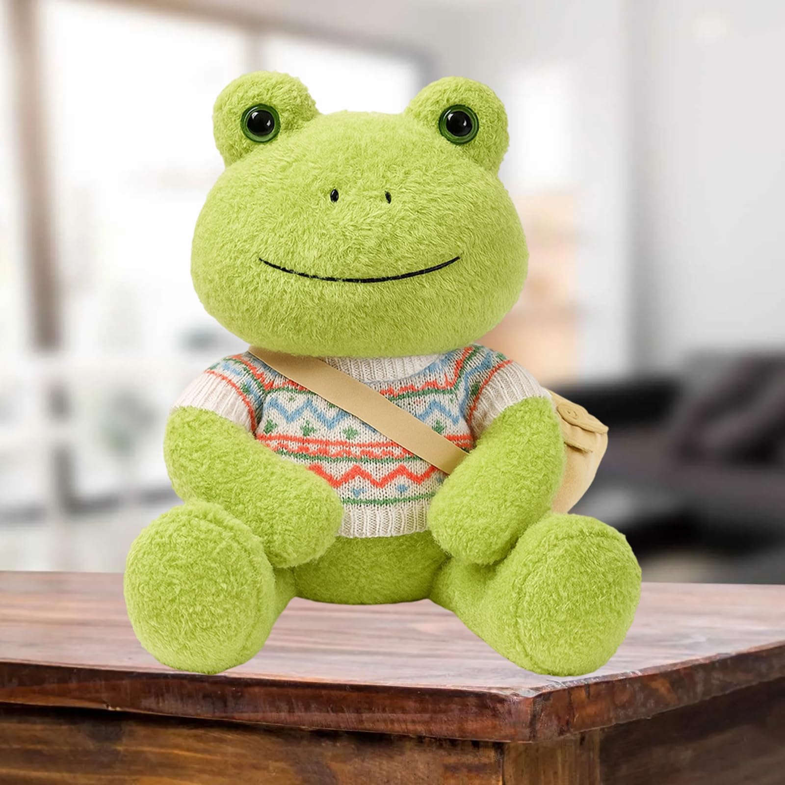 QhgPnt Frog Toy, Soft Plush Stuffed Animal with Keychain - Image 4