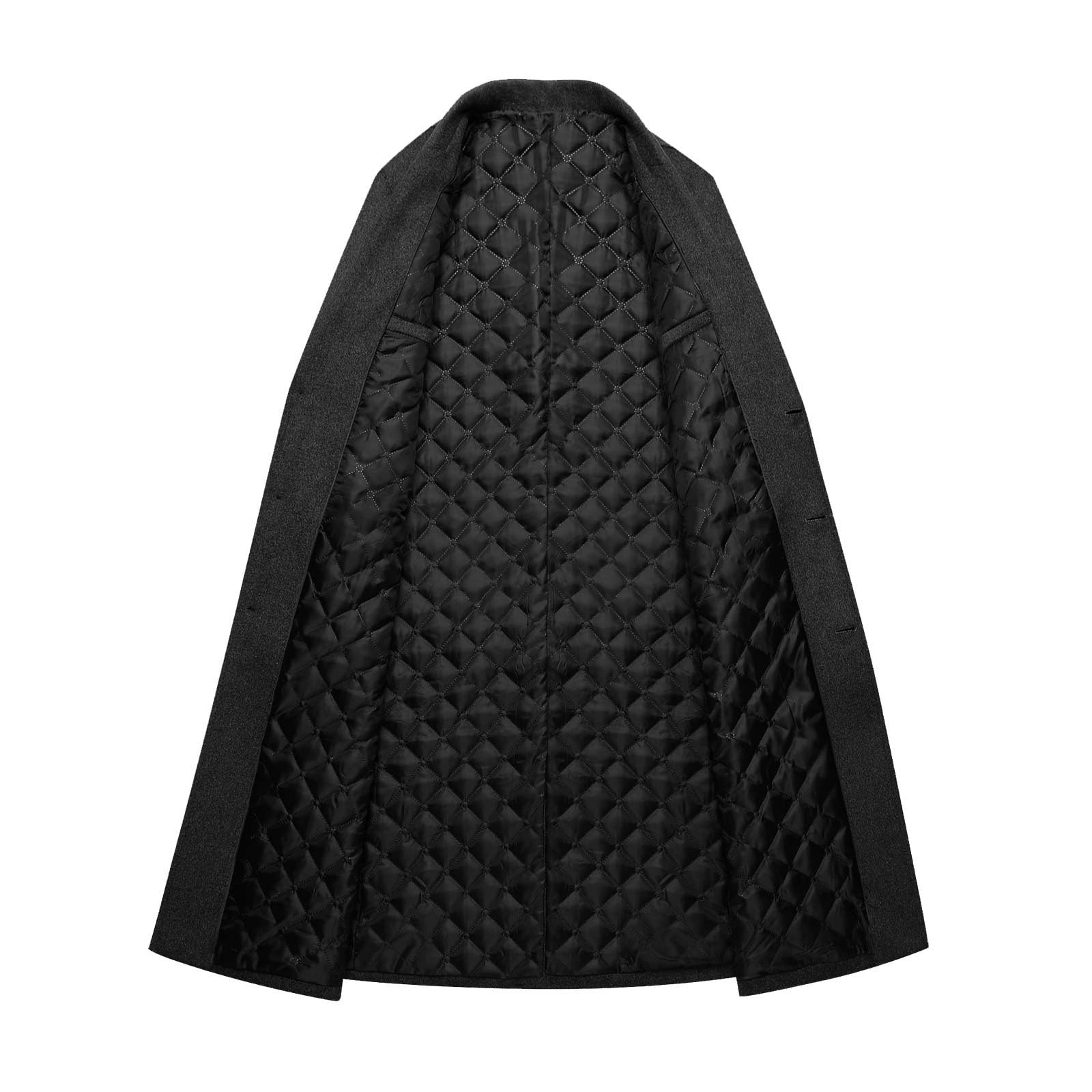 Abrigo hombre invierno, Sobretodo Mezcla de Lana Botón de Manga Larga Elegant Gabardina de Color sólido Abrigo largo Moda Slim fit Cortavientos caliente Chaquetas parka Blazer Outwear traje 2024