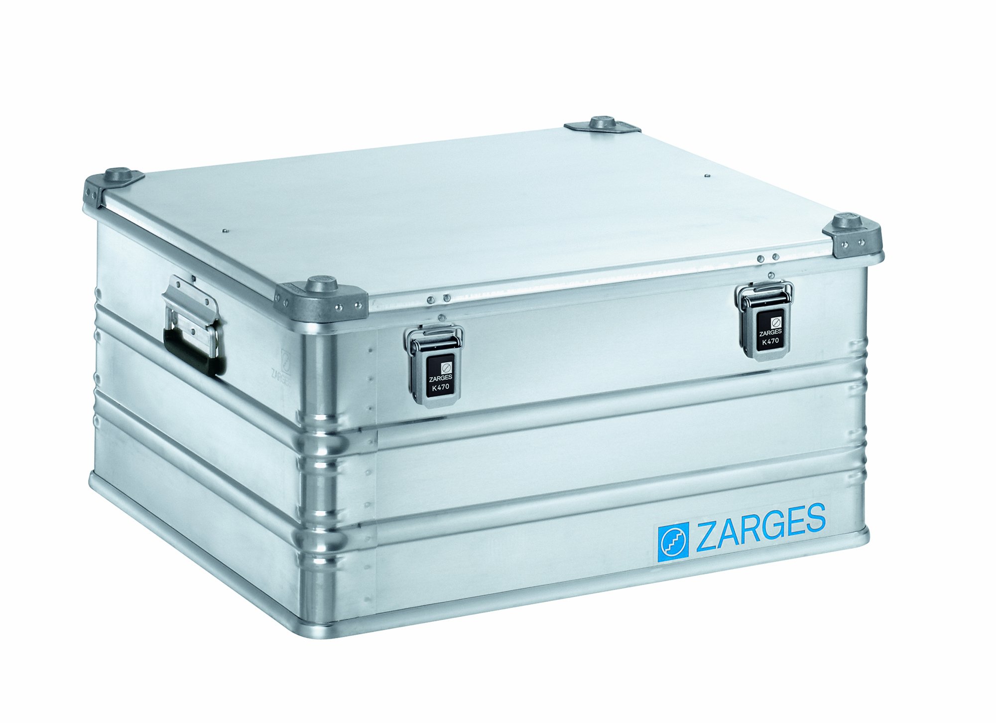 Zarges K470 Aluminiumkoffer, Aluminium, metallic silver, 26 x 24 x 13.4 | Inhalt 150 l, Innen-LxBxH 690 x 640 x 340 mm, in robuster Ausführung