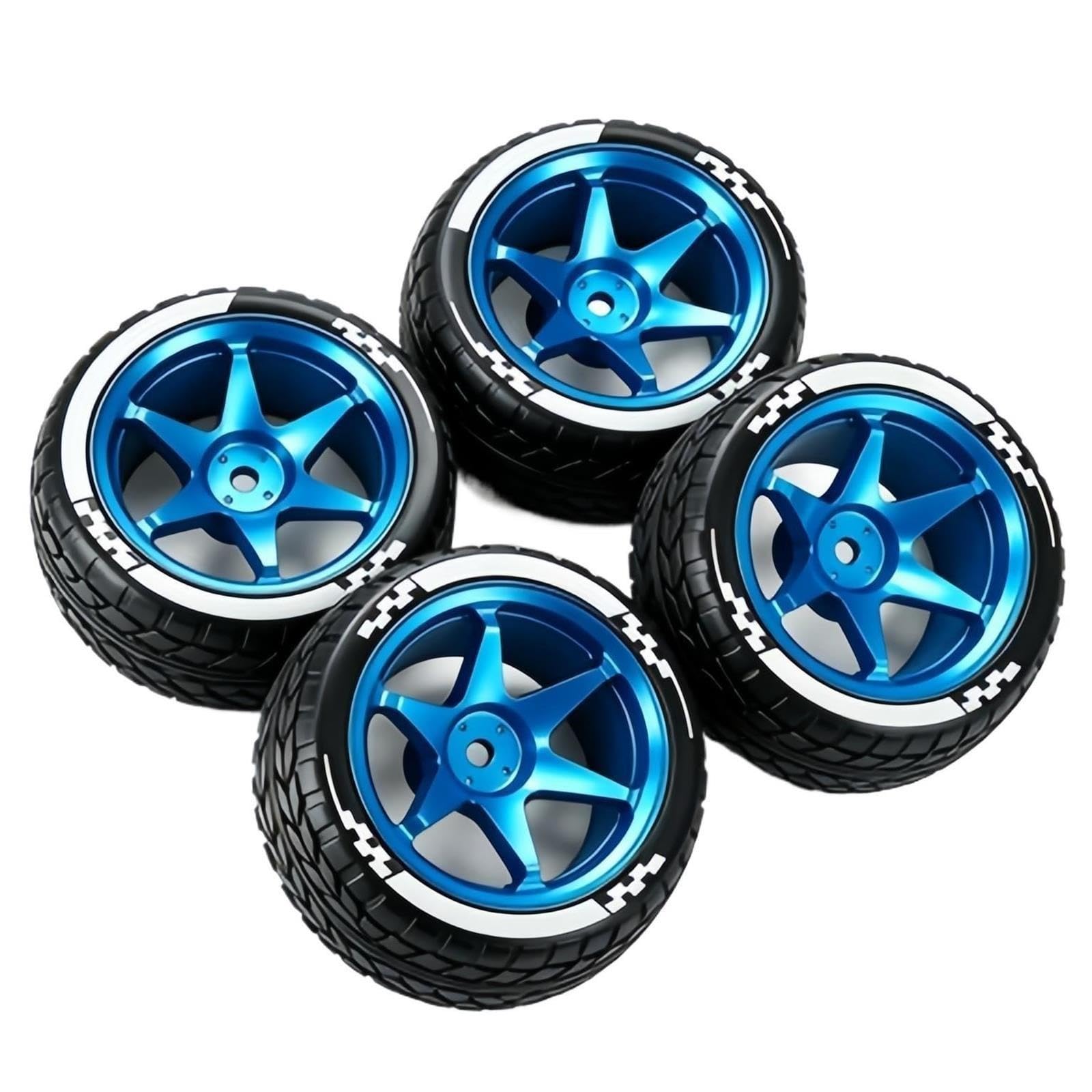 Gummireifen Alufelgen 4Stück Für HSP 94123 1/10 RC Auto Ersatzteil Ersetzen