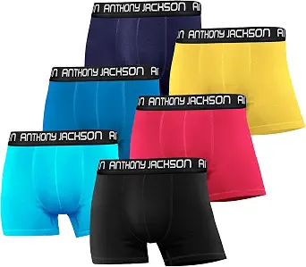 ANTHONY JACKSON 6-Pack Premium Boxer Men's Underwear Breathable Boxer Briefs with Lightweight Underwear