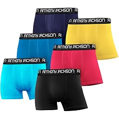 6-Pack Premium Boxer Mens Underwear Breathable Boxer Briefs with Lightweight Underwear
