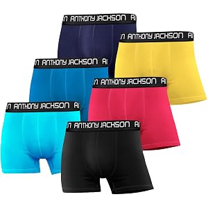 6-Pack Premium Boxer Mens Underwear Breathable Boxer Briefs with Lightweight Underwear
