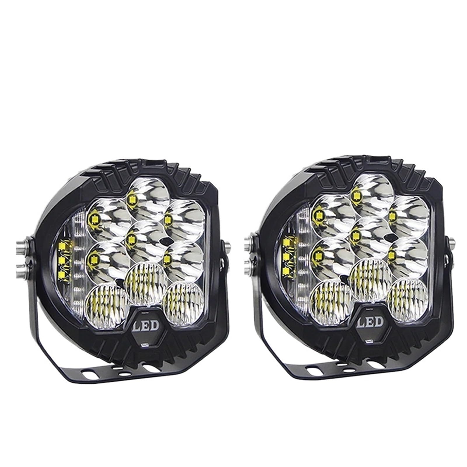 Faros Delanteros Faros Delanteros Luz Conducción Foco LED Blanco Amarillo 3 5 Pulgadas Lámpara Trabajo DRL Para Niva Para Lada Todoterreno 4x4 Para Jeep Auto Faros Faro(White-5INCH-2PCS)