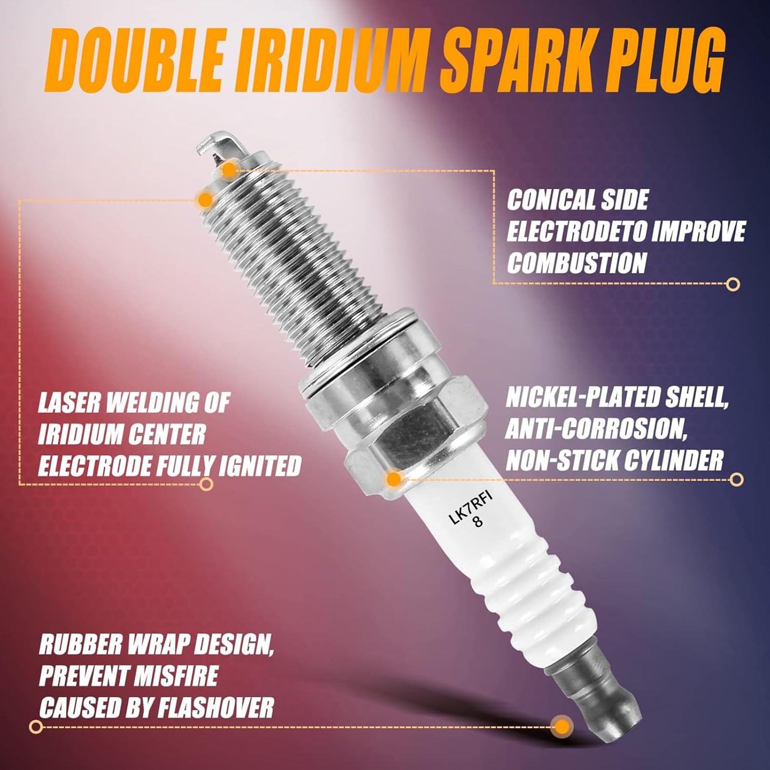 FAERSI UF648 6pcs Ignition Coil Pack and Iridium Spark Plug Set Compatible with Jeep Grand Cherokee, Chrysler 200 300,Dodge Avenger Challenger Charger,VW Routan 3.6L 3.2L V8 Replacement for UF709