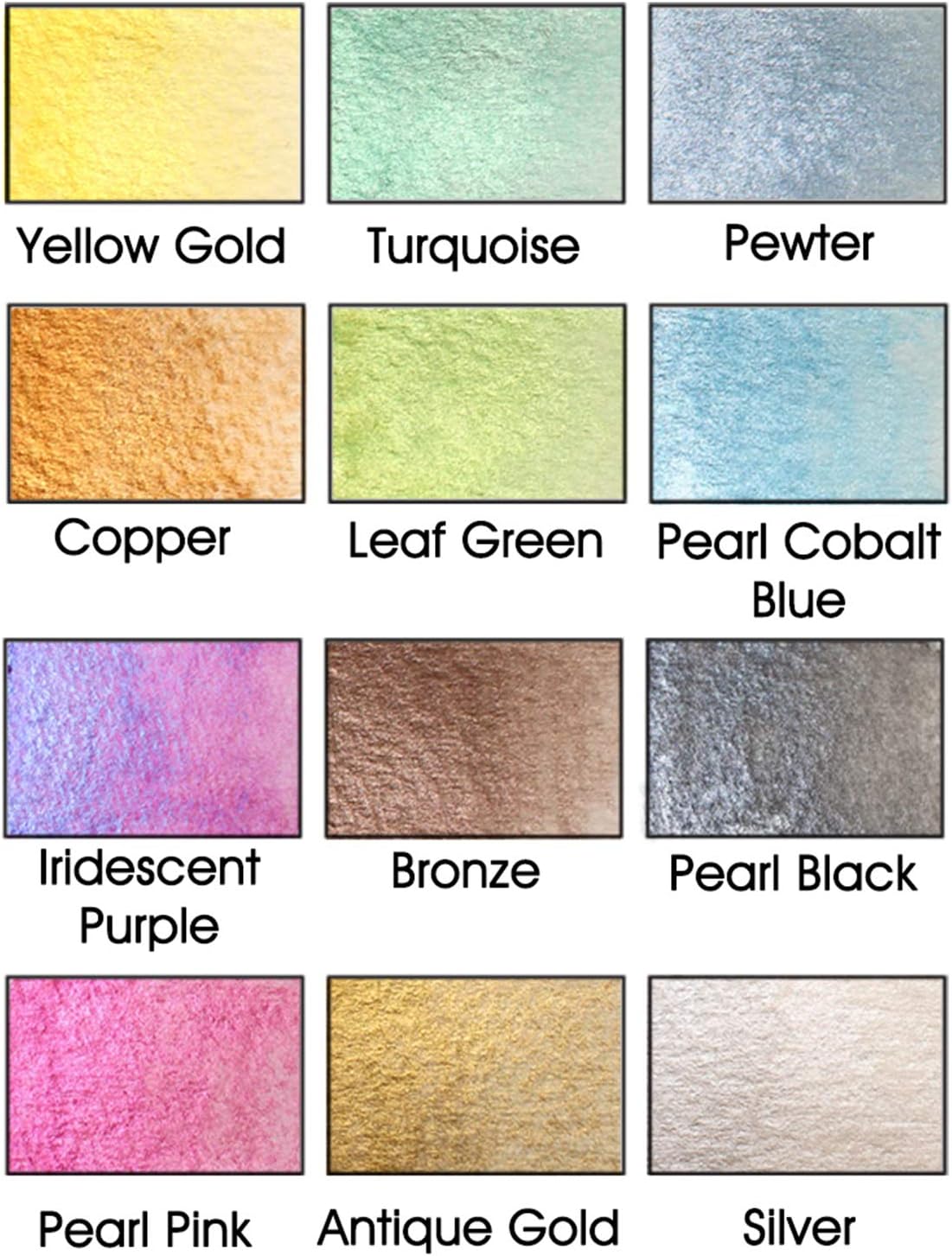 Artway Watercolour Set - Shimmer - 12 Full Pans