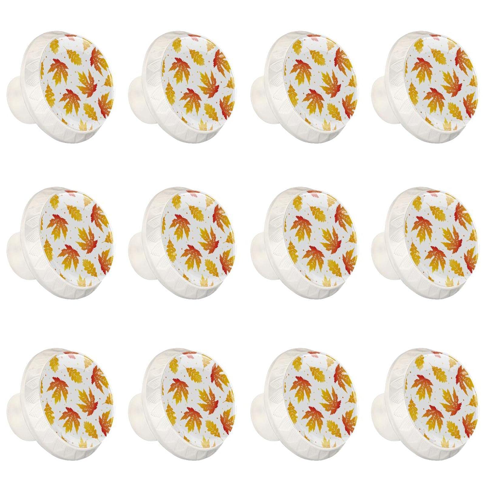 Boutons d'armoires de cuisine poignée tiroir commode placard aquarelle jaune 12PCS