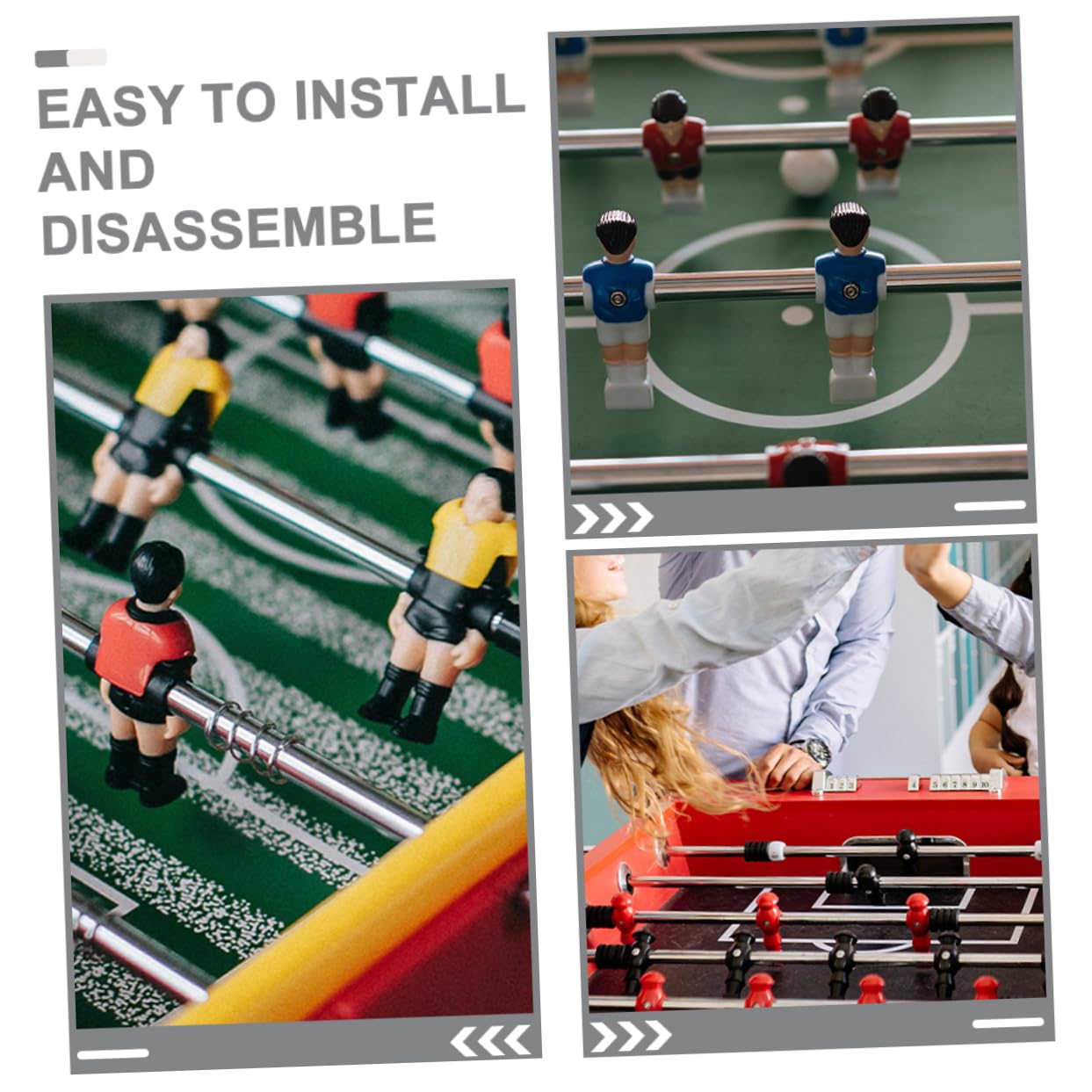 Wakauto Table Soccer Machine Pole Rod Accessory for Desk Football Fits Tables Easy to Install for Boys and Girls and Adults