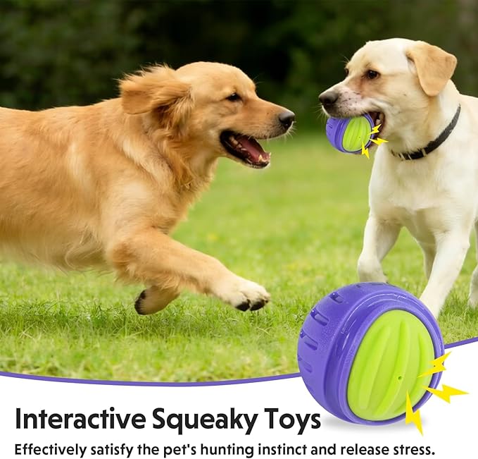 Pelota para Perro Indestructible Squeaky de Goma TPR 3 Pulgadas miniatura 2