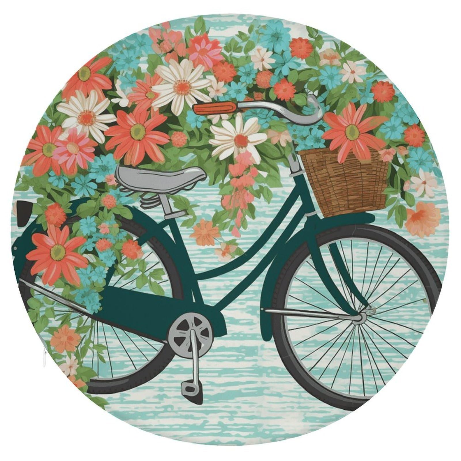Wsoihfec Style Flower Seat Cushion Round Chair Pad