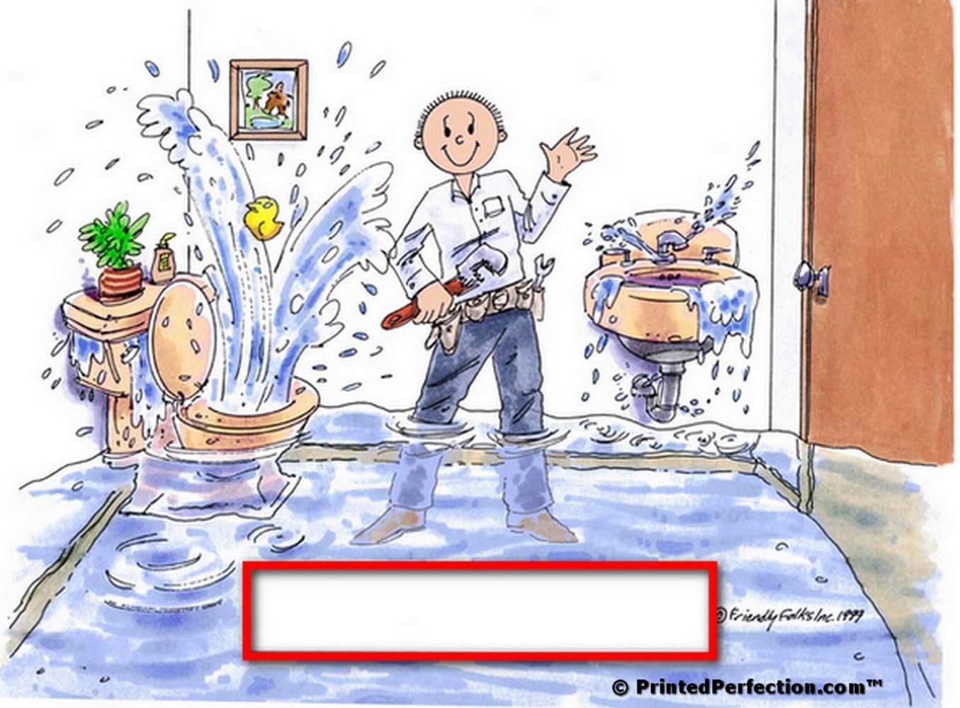 Personalized Plumber - Male Drink Set of 4 Coasters - Great Gift!