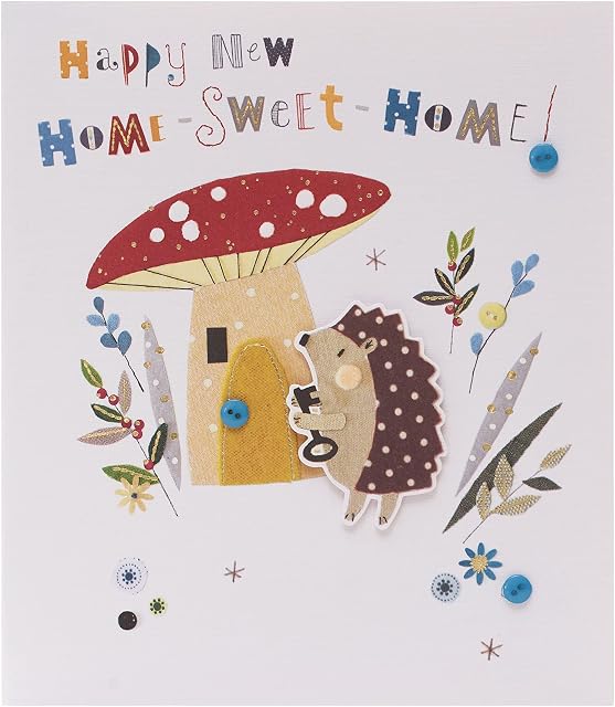 New Home Card - New Home Card for Friend - New Home Card for Couple - Home Sweet Home - Cute Hedgehog Design