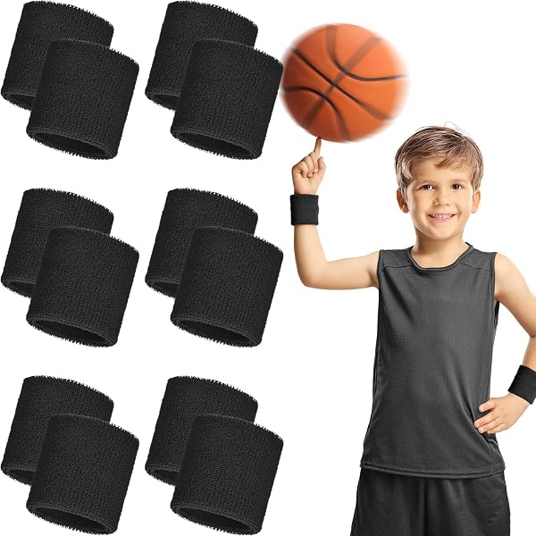 Bememo 12 Pack Wristbands Sweatband for Women Men, Neon Colored Sport Wrist Bands, Tennis Football Basketball Sweatbands