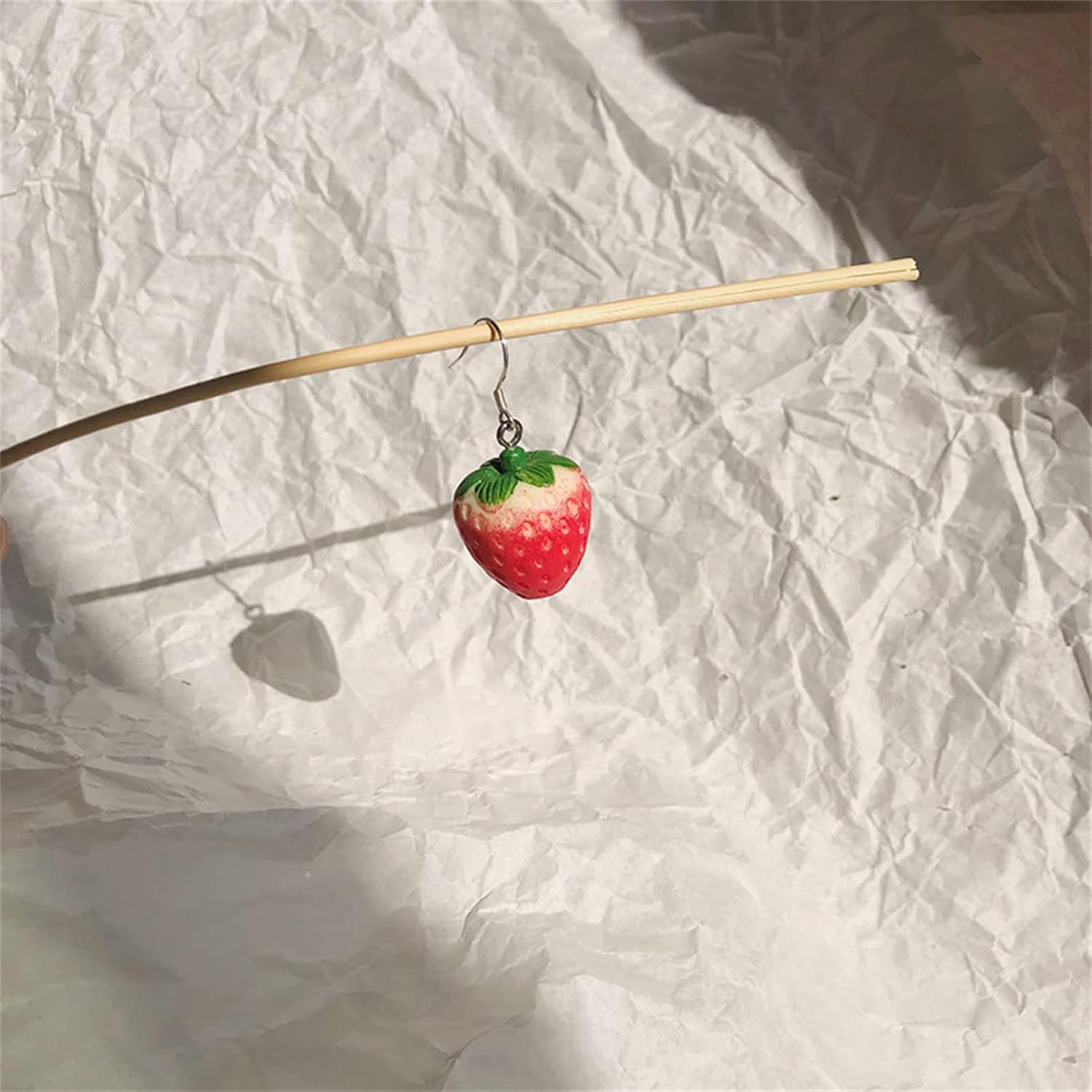 MALOYANVE Fruit Strawberry Earring for Women Cute 3D Acrylic Fruit Resin Simulation Red Strawberry Drop Dangle Earrings Female Beautiful Jewelry - Image 5