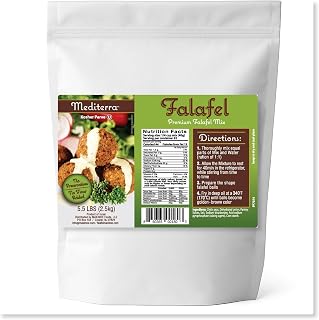 Mediterra Falafel Mix 5.5 LB - Gluten Free, Kosher, Vegan - Yields 325 Balls or 42 Burgers, Restaurant Quality
