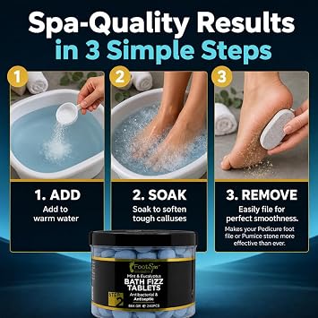 Foot SPA Salon Pedicure Callus Remover Soak, Softening Exfoliant, 42 oz