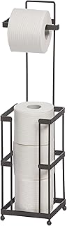 Mango Steam Floor Free Standing Toilet/Tissue Paper Holder Stand with Roll Storage - Taupe