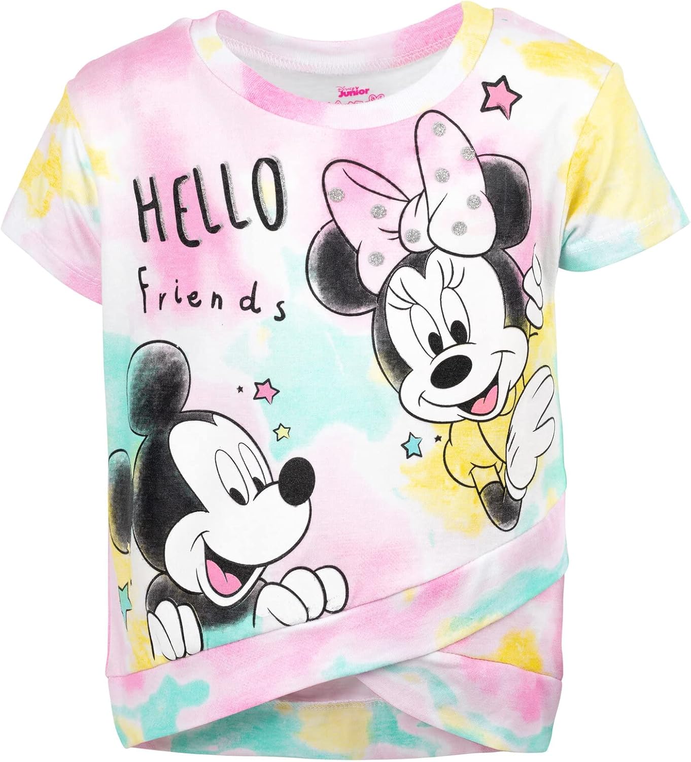 Miniatura 3 de Disney Minnie Mouse Mickey Mouse - Camiseta corta con diseño de nudo para niñas