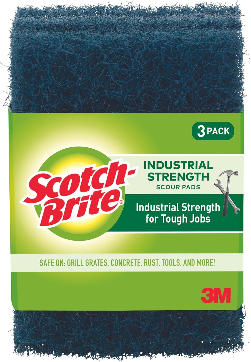 ScotchBrite Industrial Strength Scour Pads 5 in. x 31/2 in. (Blue