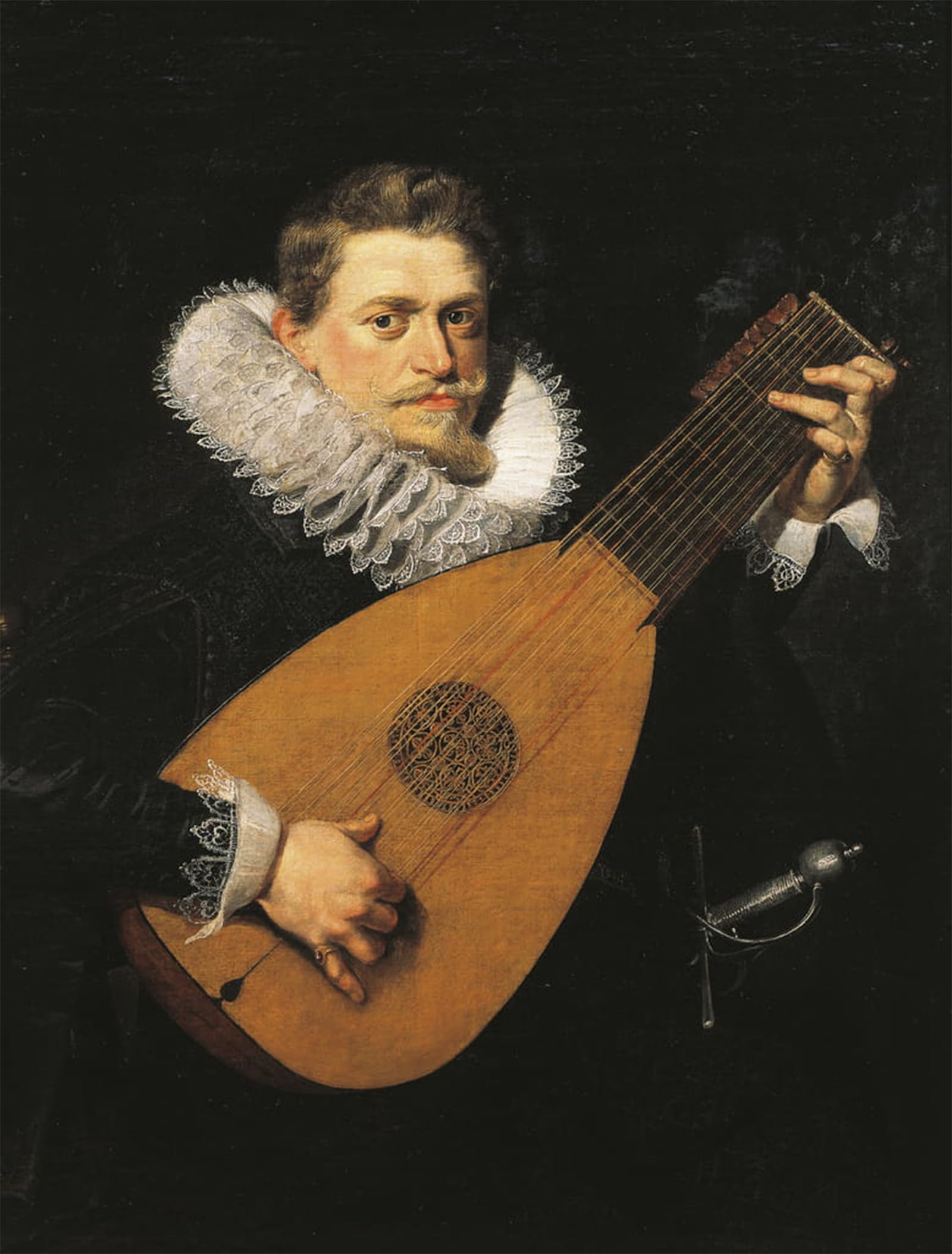 ARTXLXXBN Famous Painting Art Wall Decor Abstract Art Picture Lute Player by Peter Paul Rubens Animal Pictures for Home Decor 60x90cm