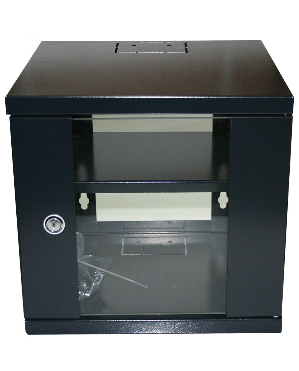 6uf3 – Armadietto da parete, colore: nero