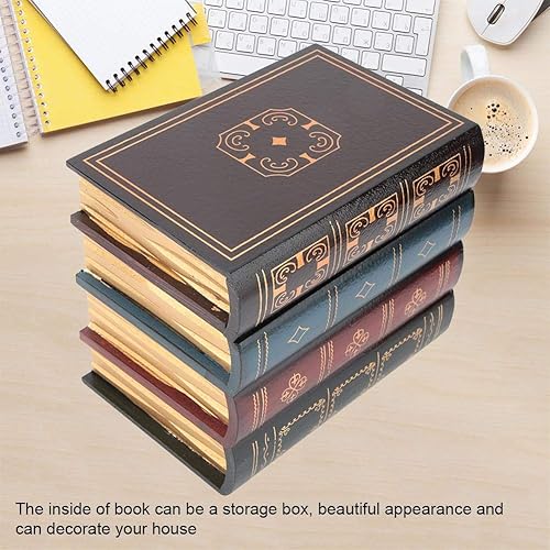 Miniatura 4 de Libros falsos, caja de almacenamiento pequeña en forma de libro, caja decorativa de estilo europeo, caja de libros falsos, caja secreta oculta,