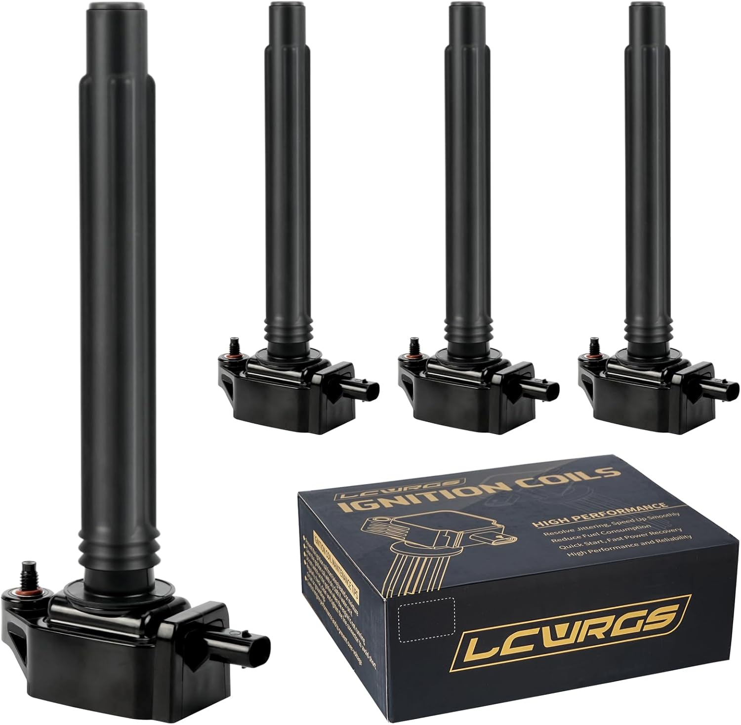 Set of 4 Ignition Coil Pack for 2.4 L4 2015 2016 2017 Jeep Renegade Cherokee Dodge Dart Chrysler 200 Fiat 500X Ram ProMaster City Coils Replaces UF751 UF754