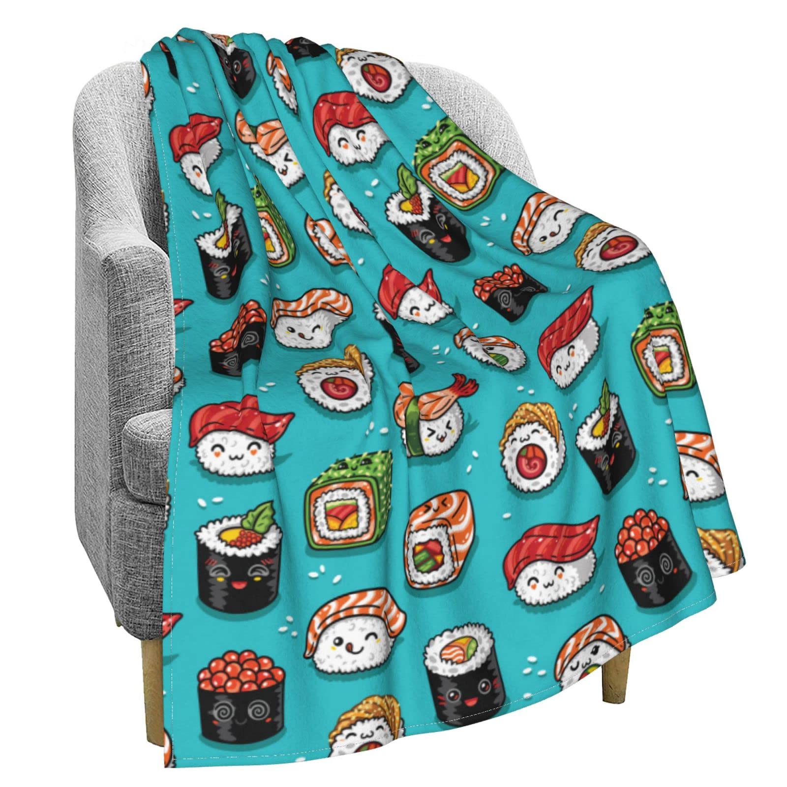Coperta per sushi, morbida e calda, in pile, leggera, comoda
