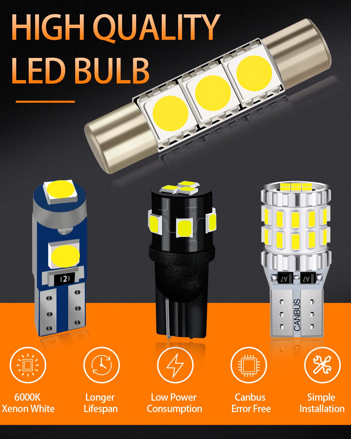 11Pcs LED Interior Light Bulb Kit For Toyota ISIS 2004-2014 2015 2016 2017 2018 Car Dome Map Reading Trunk Lamp Canbus No Error - 34 - View #7