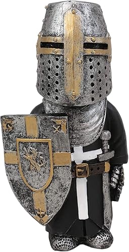 Miniatura 7 de Xinxiaomeng Guardia de jardín Estatua medieval Decoraciones Caballero Exquisito Caballero Enano Estatua Estatua de Jardín Adornos Guardia Medieval