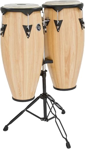 Latin Percussion LP City Wood Congas 10" &amp; 11" Set - Natural Satin Finish