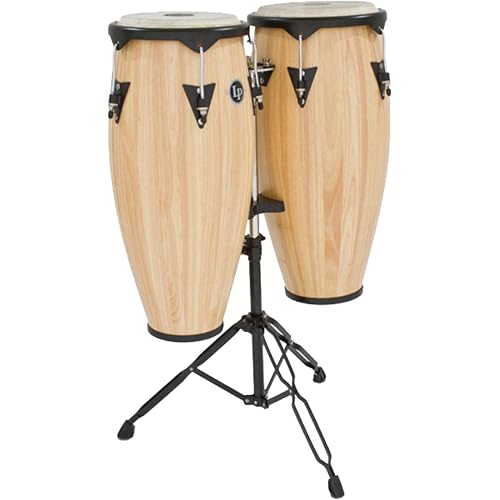 Latin Percussion LP City Wood Congas 10" & 11" Set - Natural Satin Finish